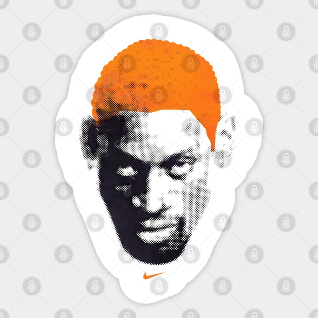 Dennis Rodman - Rodzilla - The Worm Sticker by nicklower